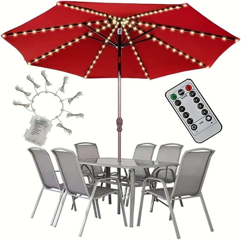 Smart Garden Umbrella - 104 luzes led para guarda-chuva, iluminação