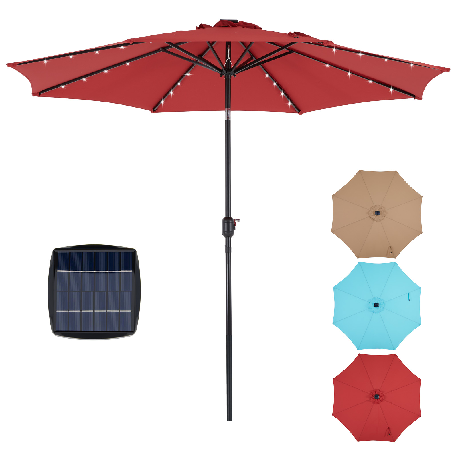 Smart Garden Umbrella - Guarda-chuva solar para pátio JHK 10