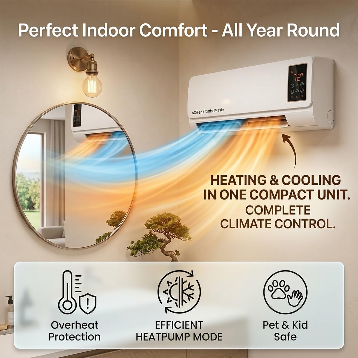 Smart Garden Rooms - Ar Condicionado e Aquecedor de Parede