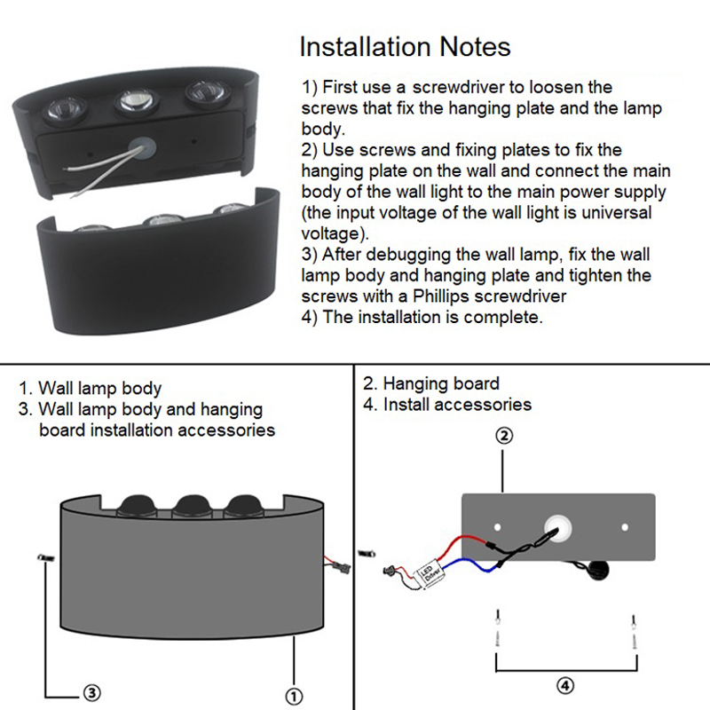6w 8w rgbw para cima para baix - Smart Garden Rooms avaliação e preço