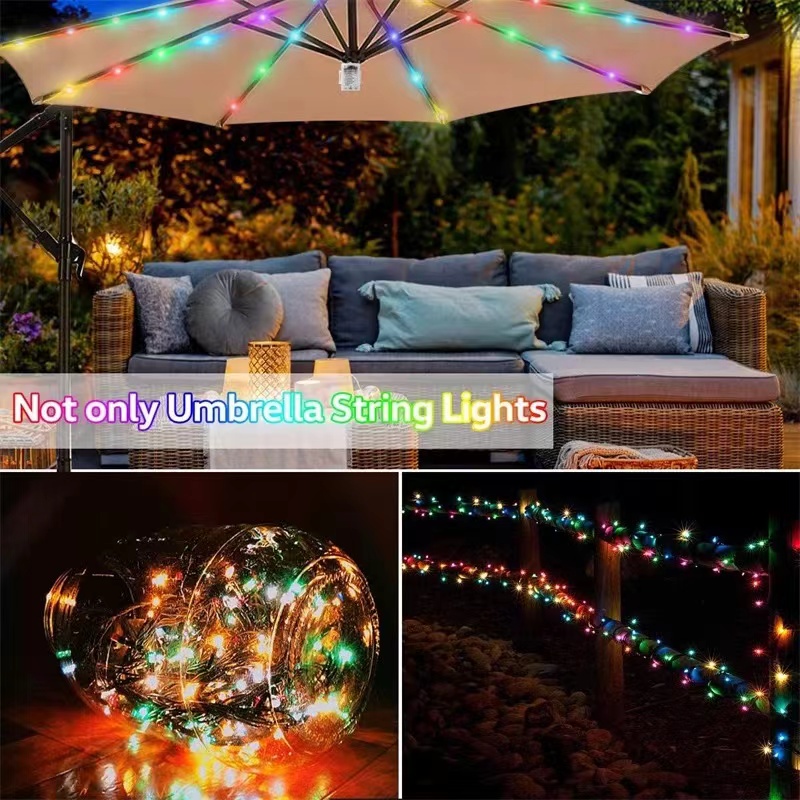 104 luzes led para guarda-chuv - Smart Garden Umbrella avaliação e preço