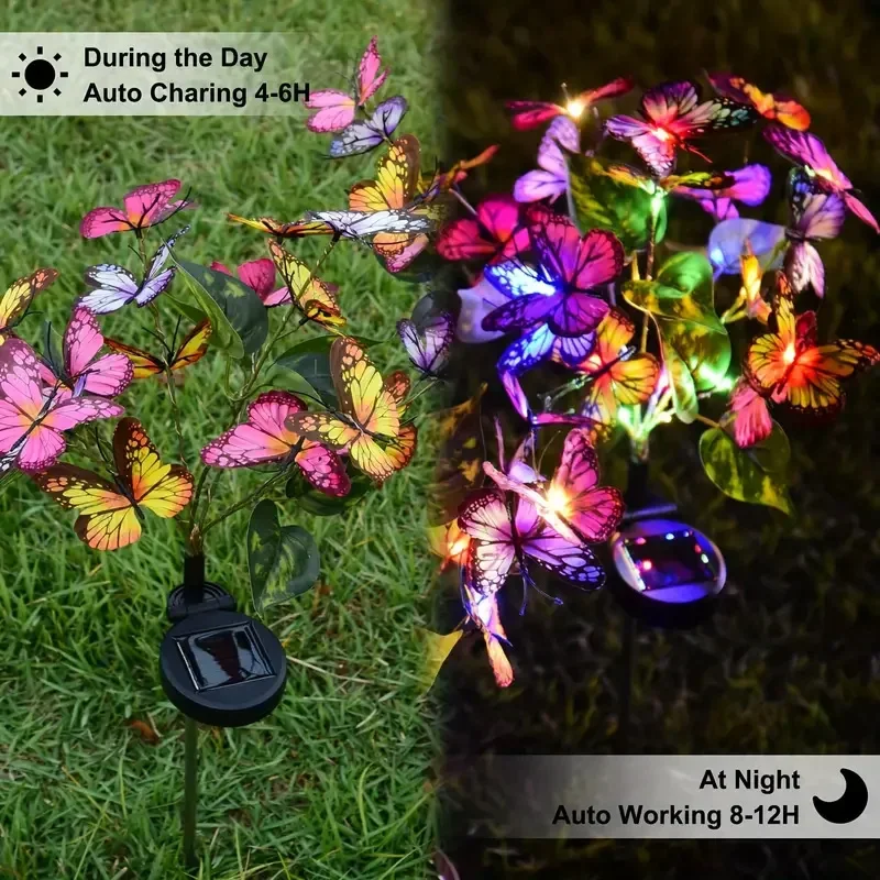 Solar led borboleta luzes do j - Smart Garden Solar avaliação e preço