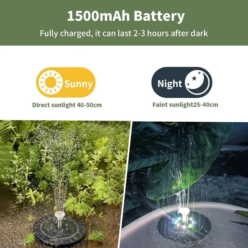 Solar Rotating LED Fountain Li - Smart Garden Solar avaliação e preço
