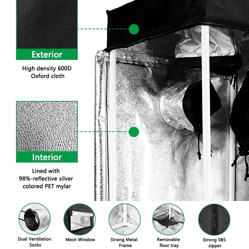 Barraca de cultivo interna de  - Grow Tent Complete Kit avaliação e preço