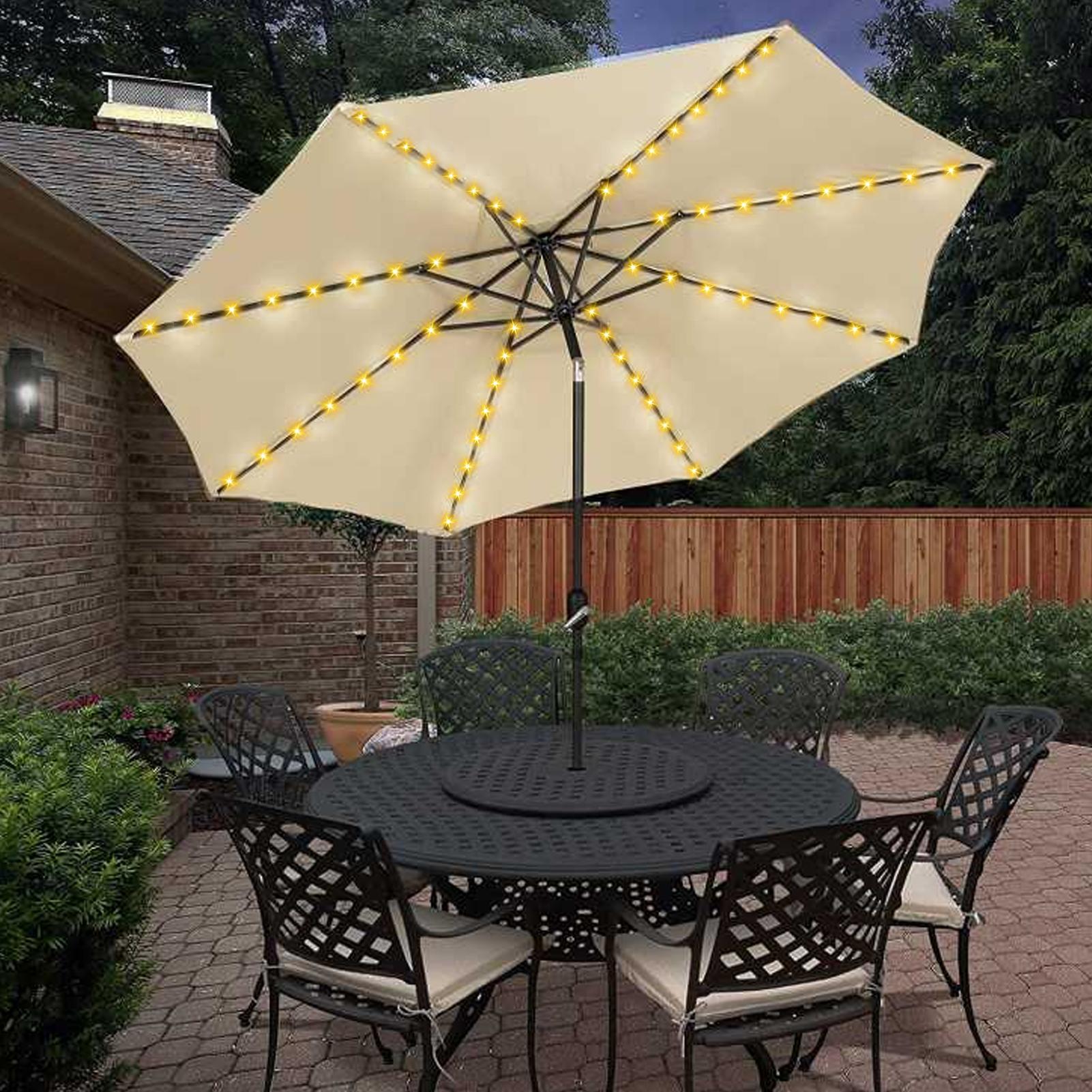104 luzes led para guarda-chuv - Smart Garden Umbrella avaliação e preço