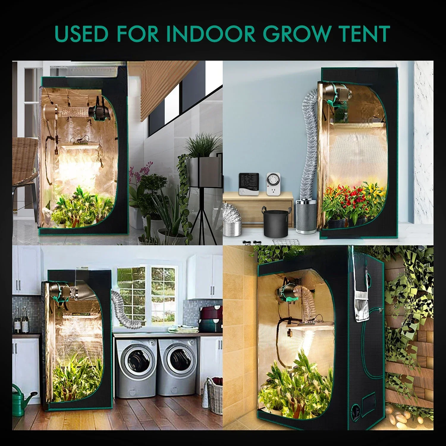 Kit completo de ventilação com - Grow Tent Complete Kit avaliação e preço