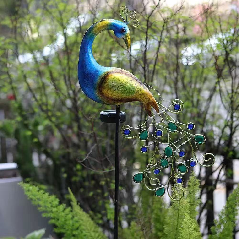 Luz solar decorativa de pavão  - Smart Garden Solar avaliação e preço