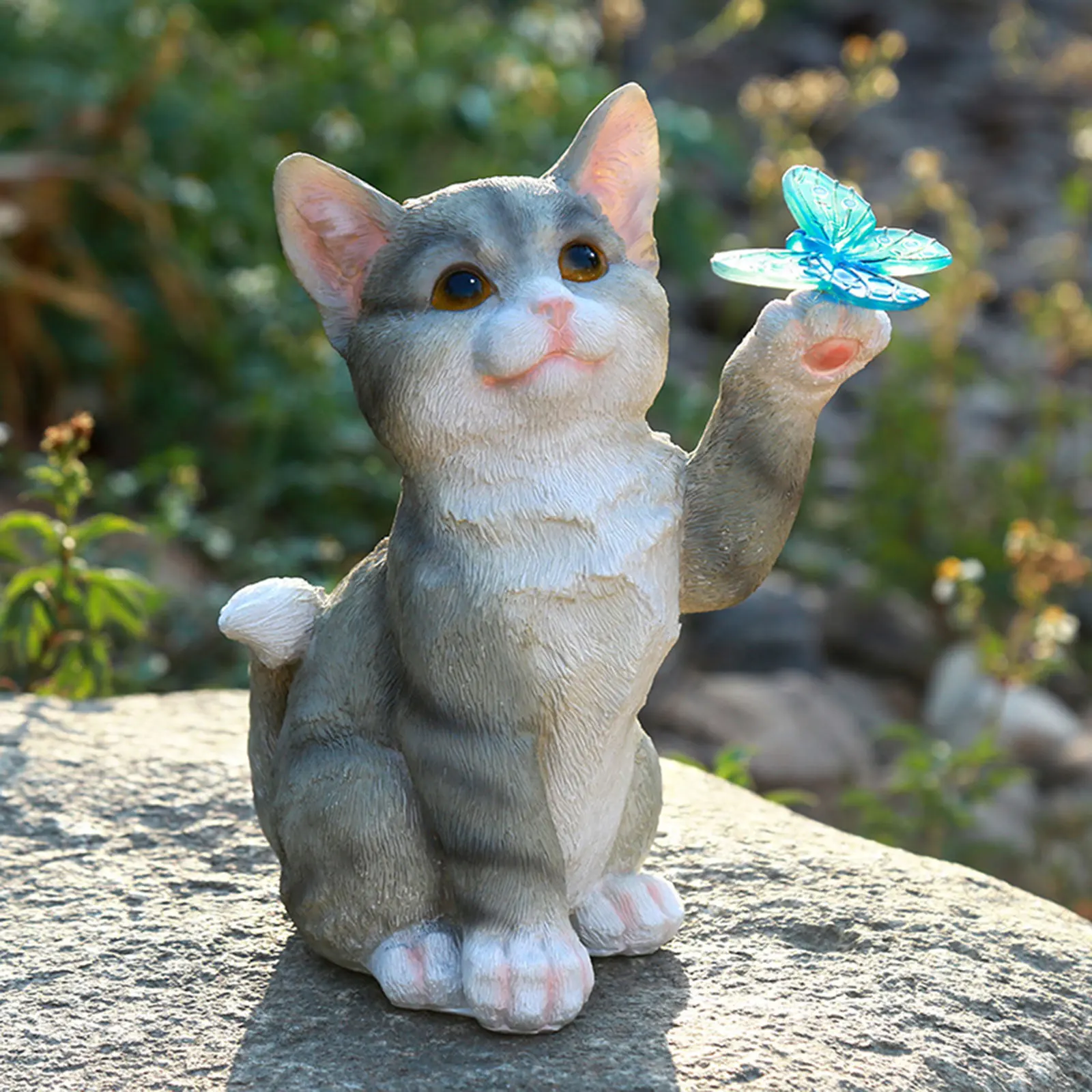 Escultura de gato ao ar livre  - Smart Garden Solar avaliação e preço
