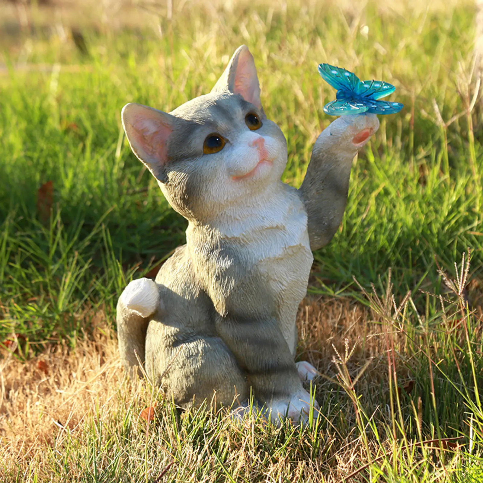 Escultura de gato ao ar livre  - Smart Garden Solar avaliação e preço